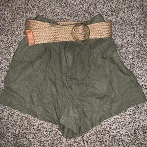 Forever 21 linen belted short. WORN ONCE. size XS